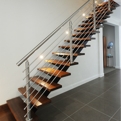 Rod Bar Steel Balcony Railings, trilho interno da escada para o terraço da plataforma do apartamento