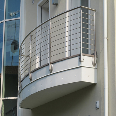 Rod Bar Steel Balcony Railings, trilho interno da escada para o terraço da plataforma do apartamento