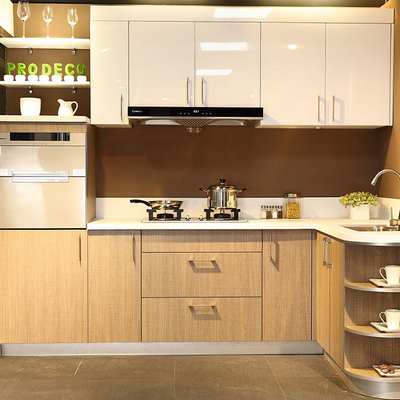 Mobília luxuosa feita sob encomenda da cozinha do CE, armário de cozinha do bloco liso