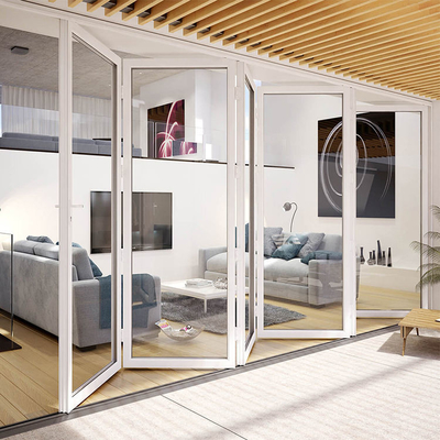 Porta dobrável deslizante de plástico UPVC / PVC exterior à prova de vento