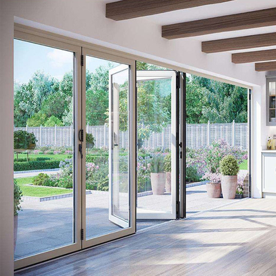 Porta dobrável deslizante de plástico UPVC / PVC exterior à prova de vento