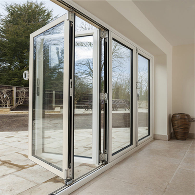Porta dobrável deslizante de plástico UPVC / PVC exterior à prova de vento