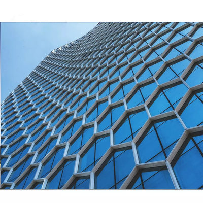 Parede exterior à prova d'água de construção, parede de cortina de vidro duplo de alumínio