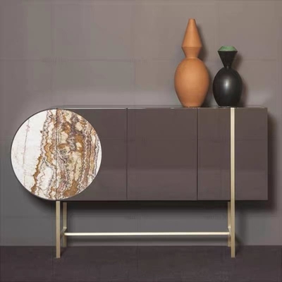 Armário de banheiro de design luxuoso personalizado em aço inoxidável italiano