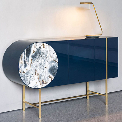Armário de banheiro de design luxuoso personalizado em aço inoxidável italiano