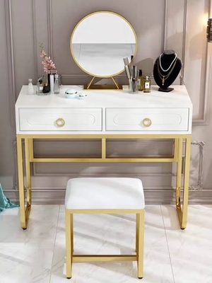 Conjunto de quarto com móveis espelhados clássicos modernos, penteadeira com acabamento em melamina