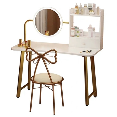 Conjunto de quarto com móveis espelhados clássicos modernos, penteadeira com acabamento em melamina