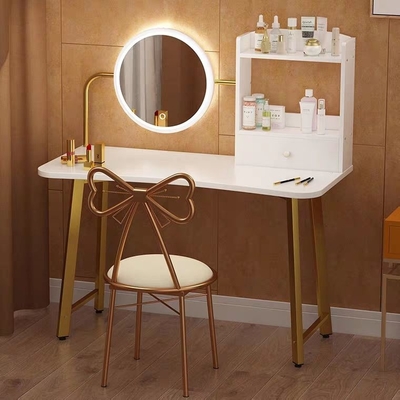 Conjunto de quarto com móveis espelhados clássicos modernos, penteadeira com acabamento em melamina