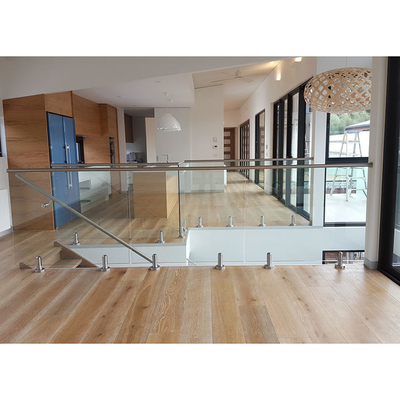 Corrimões de balaustrada de deck de piscina, balaustrada de vidro temperado/laminado sem moldura
