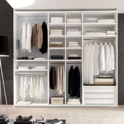 Guarda-roupa de quarto à prova d'água alto brilho personalizado acrílico / UV / laca