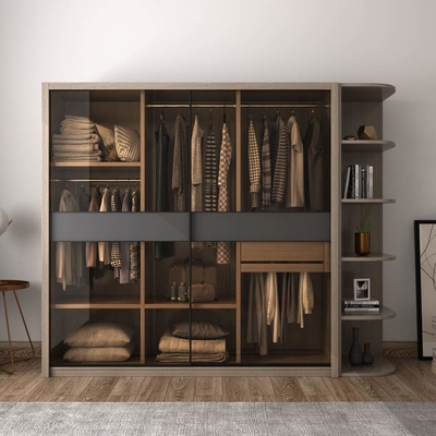 Armário porta de correr portátil guarda-roupa closet luxo moderno