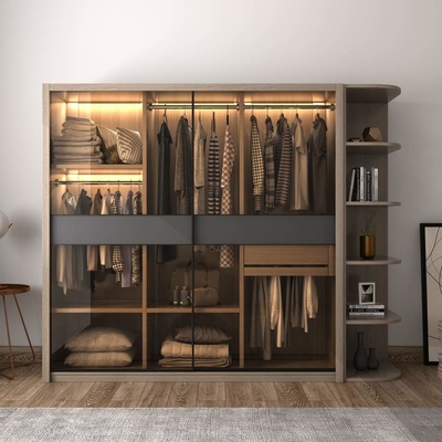 Armário porta de correr portátil guarda-roupa closet luxo moderno
