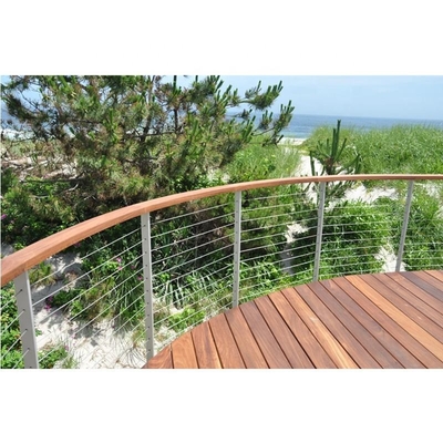 Trilhos de cabos de alumínio para decks, trilhos de arame de balaustrada de aço inoxidável