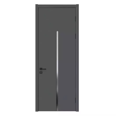 Porta de madeira para banheiro de vidro fosco moderna à prova d'água interior de madeira 45 mm / 50 mm