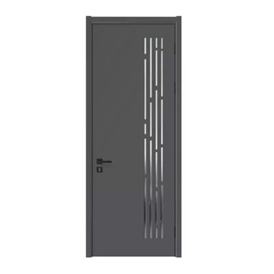 Porta de madeira para banheiro de vidro fosco moderna à prova d'água interior de madeira 45 mm / 50 mm
