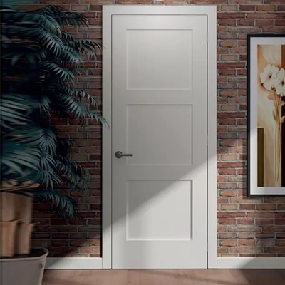 Design de painel de madeira de design de painel de madeira de porta de madeira dura interior simples para apartamento