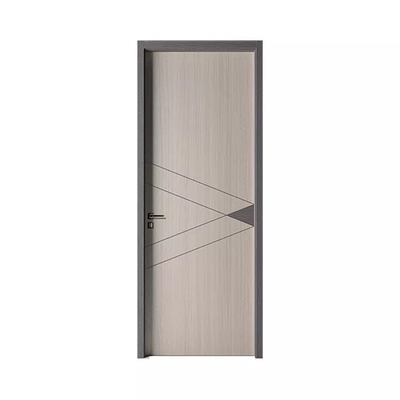 Design de painel de madeira embutida quarto moderno porta de madeira dura à prova d'água à prova de som