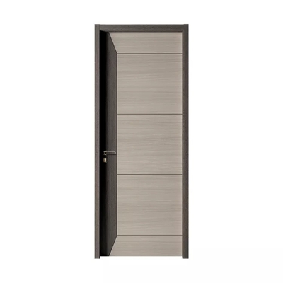 Design de painel de madeira embutida quarto moderno porta de madeira dura à prova d'água à prova de som