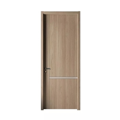 Design de painel de madeira embutida quarto moderno porta de madeira dura à prova d'água à prova de som