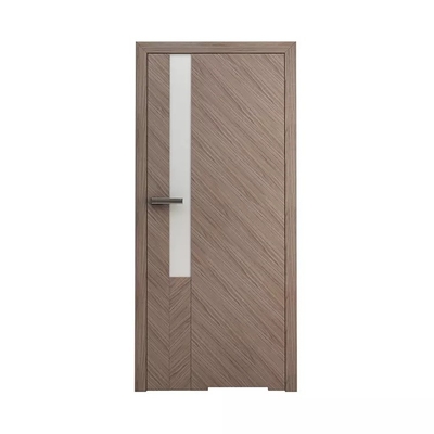 Portas internas de compensado de madeira , porta de laca com moldura de espelho personalizada