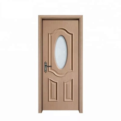 Portas interiores de laca de laminação, porta de madeira moderna de vidro à prova d'água