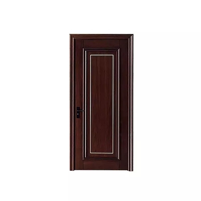 Portas interiores de casas de madeira modernas, portas de madeira com molduras de melamina personalizadas