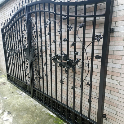 Projeto moderno Front Door da grade da casa, via principal galvanizada do ferro forjado