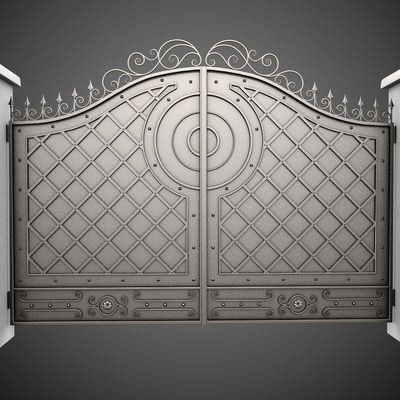 Via principal de Front Yard Modern Wrought Iron, porta nova do ferro forjado do projeto