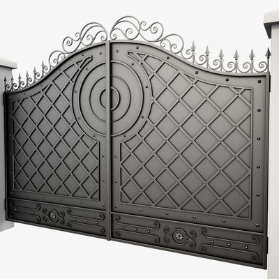 Via principal de Front Yard Modern Wrought Iron, porta nova do ferro forjado do projeto