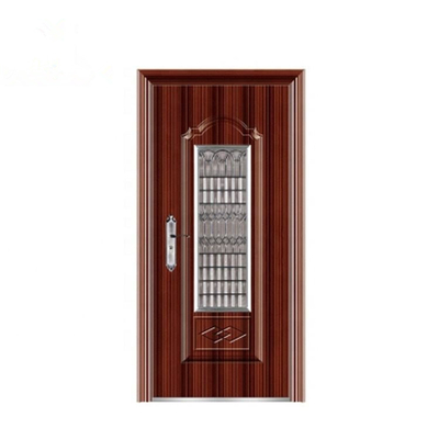 Portas de entrada de aço da segurança, porta de entrada exterior com tira de alumínio