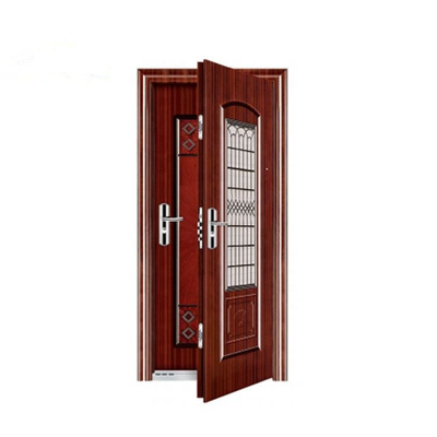 Portas de entrada de aço da segurança, porta de entrada exterior com tira de alumínio