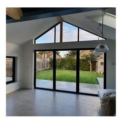 O estilo americano Windows panorâmico e as portas moderaram a janela de imagem fixa de alumínio de vidro
