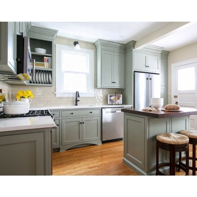 Apronte para montar os armários brancos de Shaker Style Modular Wood Kitchen da madeira maciça