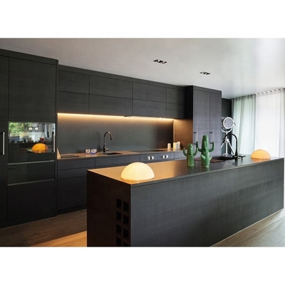 Armário europeu moderno de fabricação do estilo para envernizar armários de cozinha modulares
