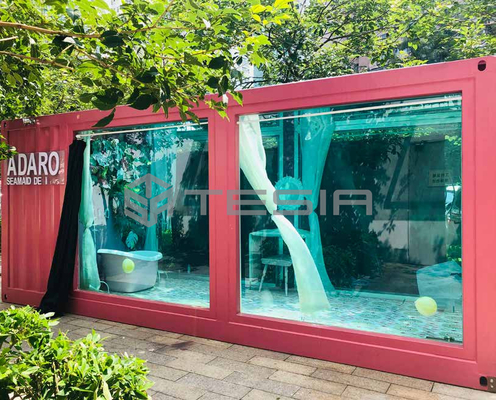 Da casa modular feita sob encomenda do recipiente da casa pré-fabricada 20FT 40FT da indústria de Tesia piscina luminosa
