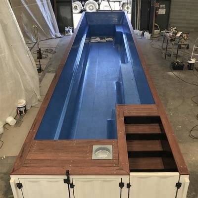 Exteriores personalizados colorem 20' 40' piscina do contentor com 2&quot; janela grossa e a escada de aço