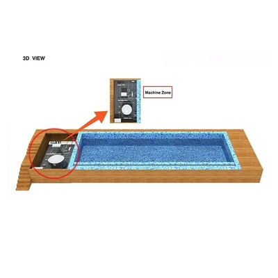 Fibra de vidro pré-fabricada cor personalizada contêiner de transporte 20 pés 40 pés piscina com janela upvc