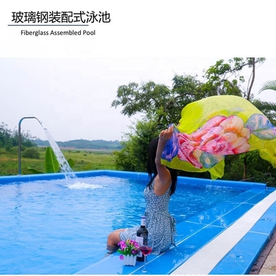 Fibra de vidro pré-fabricada cor personalizada contêiner de transporte 20 pés 40 pés piscina com janela upvc