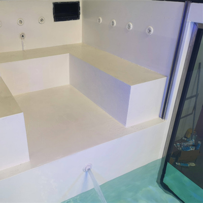 Piscina de contêiner portátil moderna e pré-fabricada de luxo com parede de vidro de alta resistência