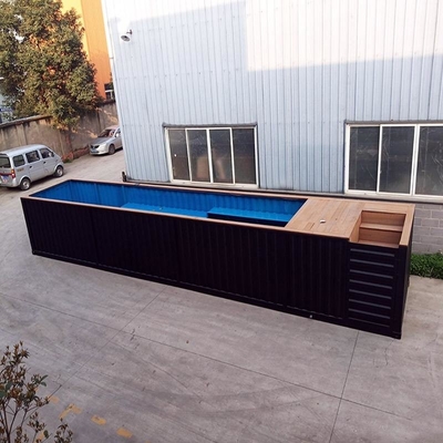 Tamanho de 40FT e piscina personalizados casa pré-fabricada do recipiente da cor pelo material de aço com sistema elétrico e Plumping