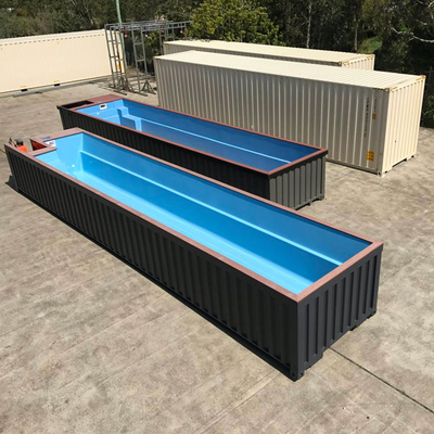Tamanho de 40FT e piscina personalizados casa pré-fabricada do recipiente da cor pelo material de aço com sistema elétrico e Plumping