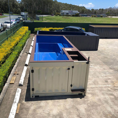 Tamanho de 40FT e piscina personalizados casa pré-fabricada do recipiente da cor pelo material de aço com sistema elétrico e Plumping