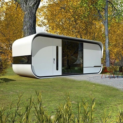 Da loja móvel de vidro da casa pré-fabricada da loja da construção de aço casa modular moderada da vagem do recipiente do café