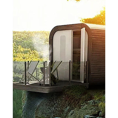 A proteção de Sun personalizou da casa pré-fabricada estável de vidro da construção de aço da cor a cabine de Apple e a casa móveis do recipiente da vagem