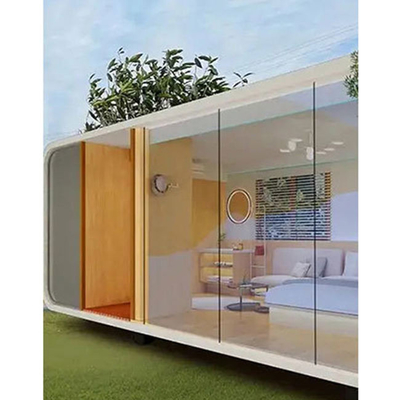 A proteção de Sun personalizou da casa pré-fabricada estável de vidro da construção de aço da cor a cabine de Apple e a casa móveis do recipiente da vagem
