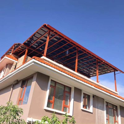 Policarbonato de alumínio M Shape Black Color ou abrigo personalizado do Carport da cor para a garagem da casa