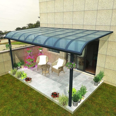 Policarbonato de alumínio M Shape Black Color ou abrigo personalizado do Carport da cor para a garagem da casa