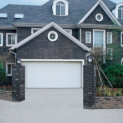 Porta de moldura de alumínio e porta de garagem automática para villa de vidro fosco
