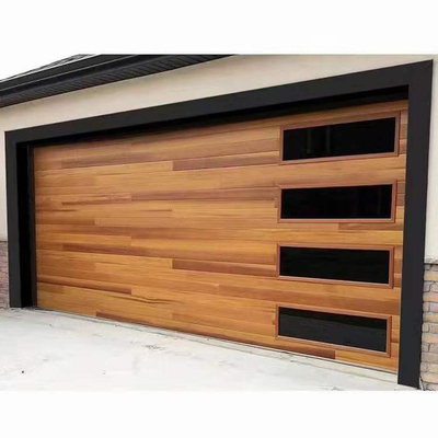 Porta secional de aço da garagem da casa de campo contemporânea de alumínio por atacado de Tesia