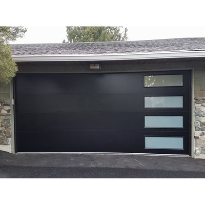 Porta secional de aço da garagem da casa de campo contemporânea de alumínio por atacado de Tesia